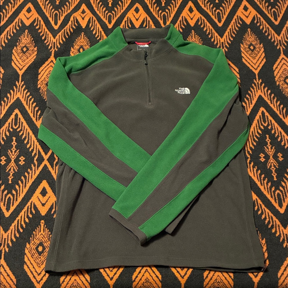 The North Face Forest Green and Charcoal Fleece Jacket